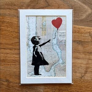 Banksy Red Heart Balloon Art Print